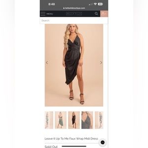 NWT Bella Ella Boutique Black formal/cocktail dress size S